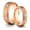 Rose Gold, variant on TungstenMasters Roberto Ferrini Design HIS & HERS 8MM/6MM Tungsten Carbide Black Brushed & Polished Comfort Fit Wedding Band TWO RING SET w/ 3 CZ (Available Sizes 4 - 14 Including Half Sizes)