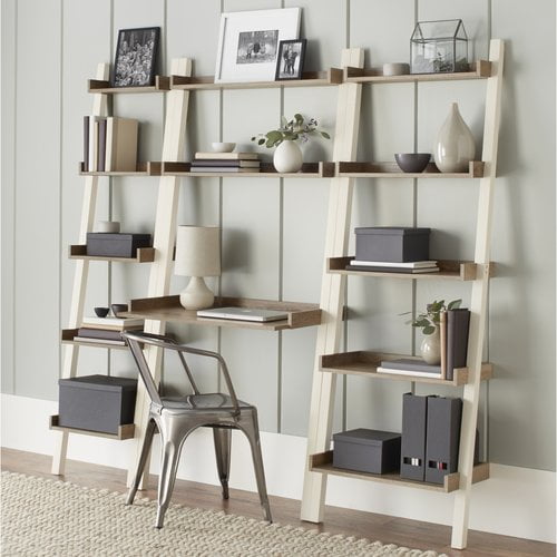 10 Spring Street Bedford Leaning Bookcase, Multiple Colors