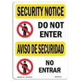 thumbnail image 1 of SignMission OS-SN-A-1218-L-11517 12 x 18 in. OSHA Security Notice Sign - Do Not Enter, 1 of 1