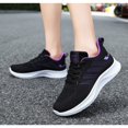 thumbnail image 3 of Women Lightweight Walking Sneakers Breathable Knit Lace Up Casual Athletic Shoes, 3 of 11