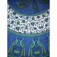 thumbnail image 2 of India Arts Nappe Ronde en Coton de Paon Floral 72" Bleu, 2 of 2