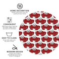 thumbnail image 4 of Pofeuu Cute Red Crab Print Leather Coasters Set of 6, Round Cups Mugs Mat Pad for Home Kitchen Heat Resistant Drink Coasters,Round Shape, 4 of 7
