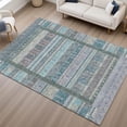 thumbnail image 6 of Addison Rugs Mayfield Premium Machine Washable Transitional Stripes Teal Rectangle Rug, 10' x 14', 6 of 6