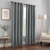 Home Soft Things Solid Blackout Curtains/Drapes Thermal Insulated Grommet Darkening Curtains, 2 Curtains and 2 Tiebacks Set - Grey - 54 x 96 inches