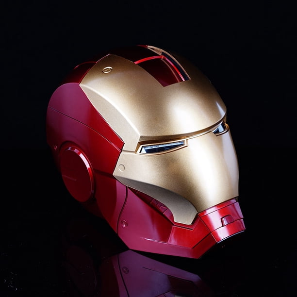 Casco de Iron Man MK7 máscara 1:1 se puede abrir e iluminar modelo de regalo para niños accesorios de cosplay