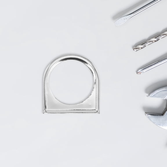 BESTONZON Adjustable Plated Silver Iron Gauge Holder Bracket Single Hole for Automotive Panel