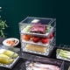 thumbnail image 2 of Caja de almacenamiento para refrigerador, cajón de plástico de alta permeabilidad de grado alimenticio, caja de almacenamiento para refrigerador viene con tabla de drenaje, 2 of 5