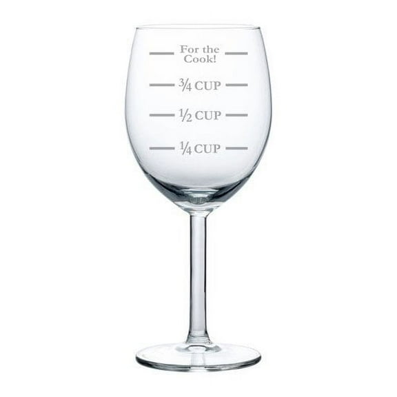 Wine Glass Goblet Funny Measuring Cup For the Cook (10 oz)