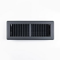 RectorSeal Tru Aire 4 in. H X 12 in. W 2-Way Powder Coat Black Steel Floor Register