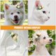 thumbnail image 4 of KAKOWELY Horquilla para el pelo para mascotas, accesorio para disfraz de perro para fiesta de bodas, horquilla de simulación de flores, pinza para el pelo de gato, 4 of 5