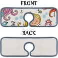 thumbnail image 6 of SKYSONIC Faucet Absorbent Mat 3 Pcs Cartoon Mermaids Kitchen Faucet Splash Catcher Washable Counter Drying Pads Behind Faucet for Kitchen Bathroom, 6 of 7