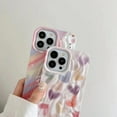 thumbnail image 4 of Cute Colorful Cartoon Bear Ice Cream Cat Rabbit Rainbow Smile Face Water Ripple Folds Phone Case Compatible with iPhone Case (Love,iPhone 11 Pro Max), 4 of 9