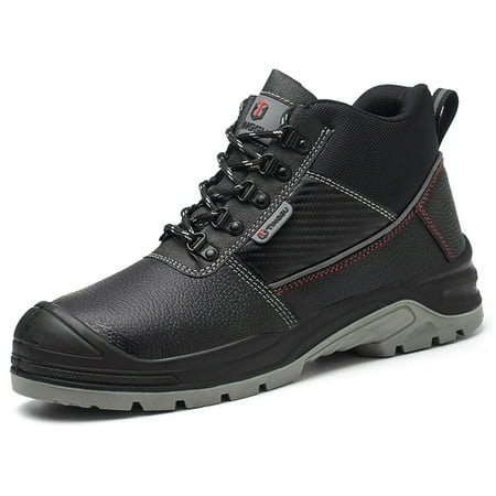 

DianSen Men s Steel Toe Work Shoes Protective Slip Resistant Water Resistant All-in-One Design Ideal for Construction Factory Warehouse