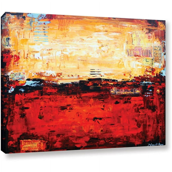 ArtWall Jolina Anthony "Abstract Warm" Gallery-wrapped Canvas