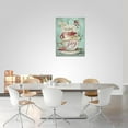 thumbnail image 5 of Farmhouse Coffee Cup Wall Art Rustic Country Retro Hummingbird Daisy Cup Pictures Wall Decor Today I Choose Joy Canvas Prints Painting Framed Artwork for Bar Kitchen Dining Room Living Room 12"x16", 5 of 6