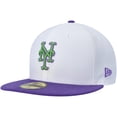 thumbnail image 3 of Men's New Era White New York Mets  Side Patch 59FIFTY Fitted Hat, 3 of 5