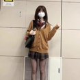 thumbnail image 1 of Japanese JK Uniform Cardigan Knit Sweater Long Sleeve Preppy Style Soft Comfortable Fall Winter, 1 of 9