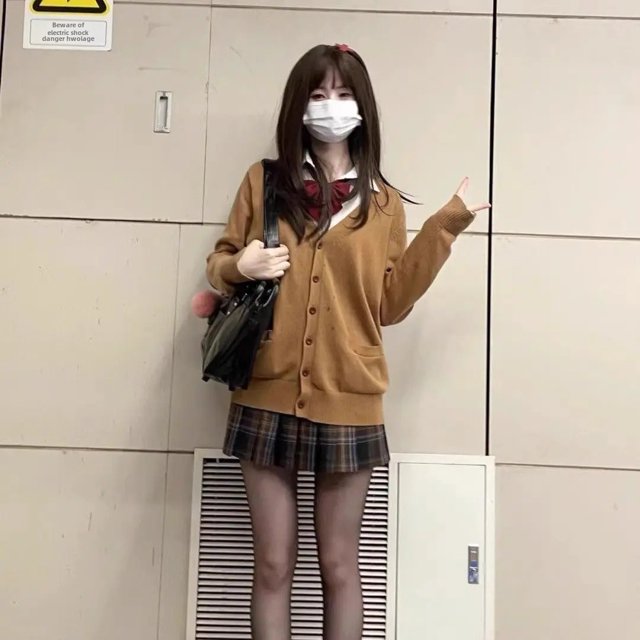 Japanese JK Uniform Cardigan Knit Sweater Long Sleeve Preppy Style Soft Comfortable Fall Winter
