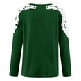 thumbnail image 5 of GaThRRgYP Summer Tops for Women,Womens Tops Short Sleeve Dressy,Women's Fall Casual Long Sleeve Blouse Round Neck Lace Tops T-Shirt Green S, 5 of 5