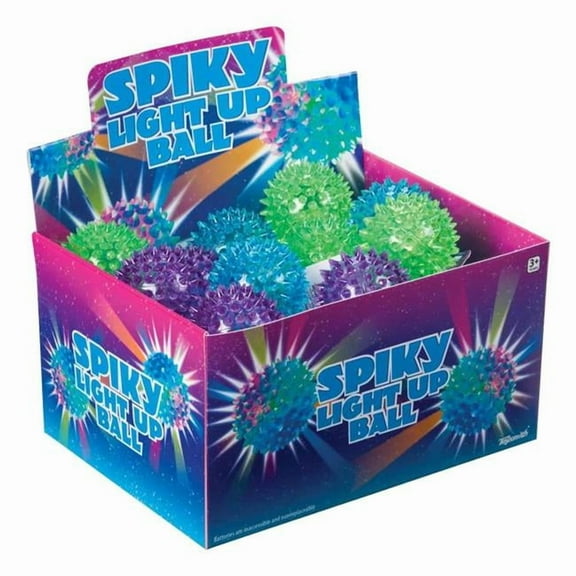 DDI 2377670 Flashing Spiky Balls - Assorted Color, 2.5 in. - Case of 24