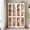 White, variant on RichYa 2Pcs Tall Kitchen Pantry Cabinet with LED Light,Arched Glass Doors Storage Cabinet,5 Tier Display Cabinets for Dining Living Room,Green(AA)