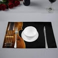 thumbnail image 2 of MKHERT Close Up of Violin Vintage Classical Instruments Placemats Table Mats for Dining Room Kitchen Table Decoration 12x18 inch,Set of 4, 2 of 4