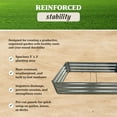 thumbnail image 3 of Yard Tuff Galvanized Steel Raised Garden Bed, Modern Outdoor Planter Box, Silver, 3 of 12