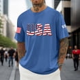 thumbnail image 2 of Puliio Usa 250Th Anniversary T-Shirts For Men Fasion Printed Short Sleeve Tee Celebrate 250Th Anniversary Of America Patriotic Veteran T Shirt（Blue,S), 2 of 4