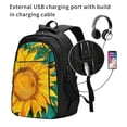thumbnail image 2 of Salouo Vibrant Sunflower Painting Pattern Extra Large Travel Laptop,Backpack with USB Charging Port College Backpack Business Work Bag Casual Daypack Fits for Men & Women, 2 of 7