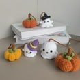 thumbnail image 4 of Halloween Decorations, Handwoven Ghost Pumpkin Ornaments, Cute Fall Home Decor Seasonal Gifts for Tabletop Mantel Party Supplies, 4 of 5