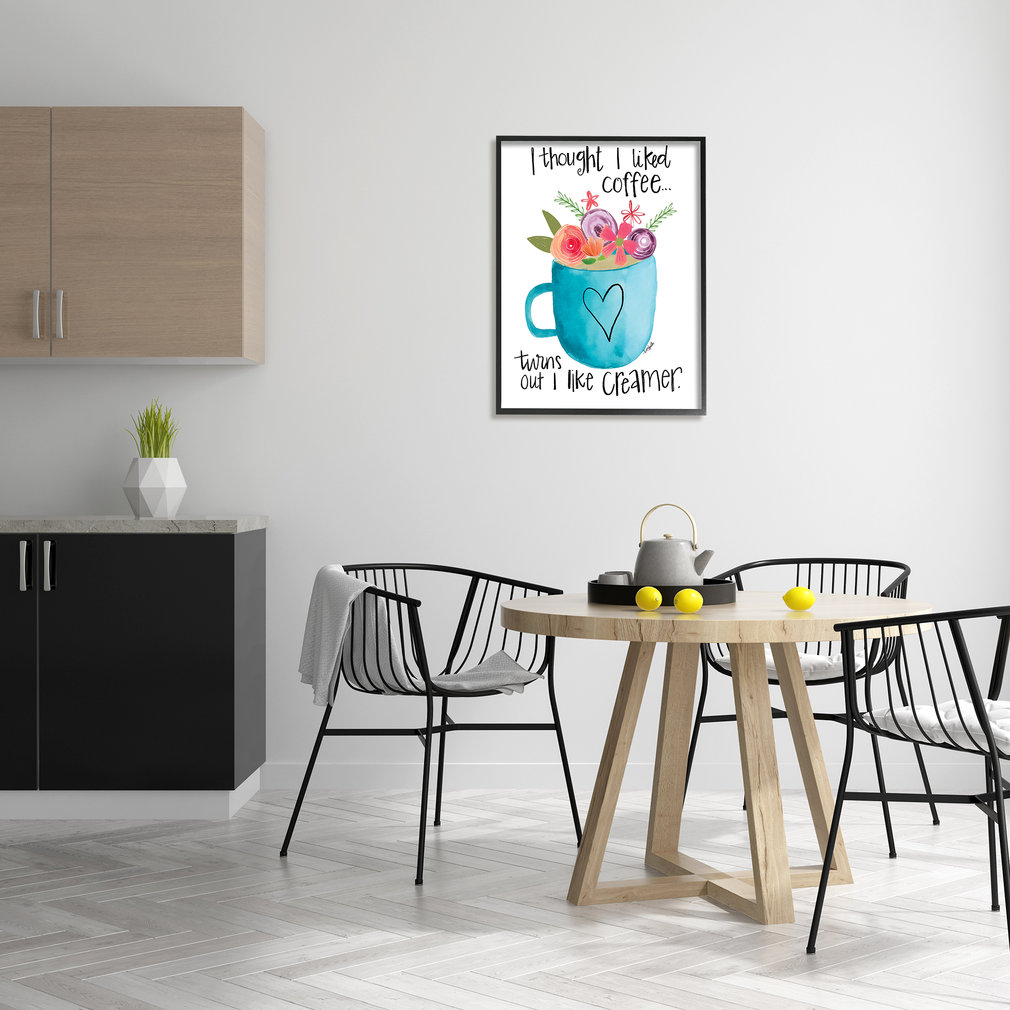 Stupell Home Décor Industries Thought I Liked Coffee Phrase Kitchen Creamer Joke, 24 x 30, Designed by Katie Doucette
