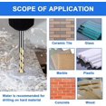 thumbnail image 3 of 6 Pcs Glass Tile Drill Bit 3 X 6mm, 8mm 10mm 12mm Ceramic Tile Bit Porcelain Tile Drill Bits Drilling Cutter, 3 of 5