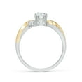 thumbnail image 2 of ANGARA Natural 0.58 Ct. Diamond Three Stone Ring in 14K White & Yellow Gold for Women (Ring Size: 3.5), 2 of 13