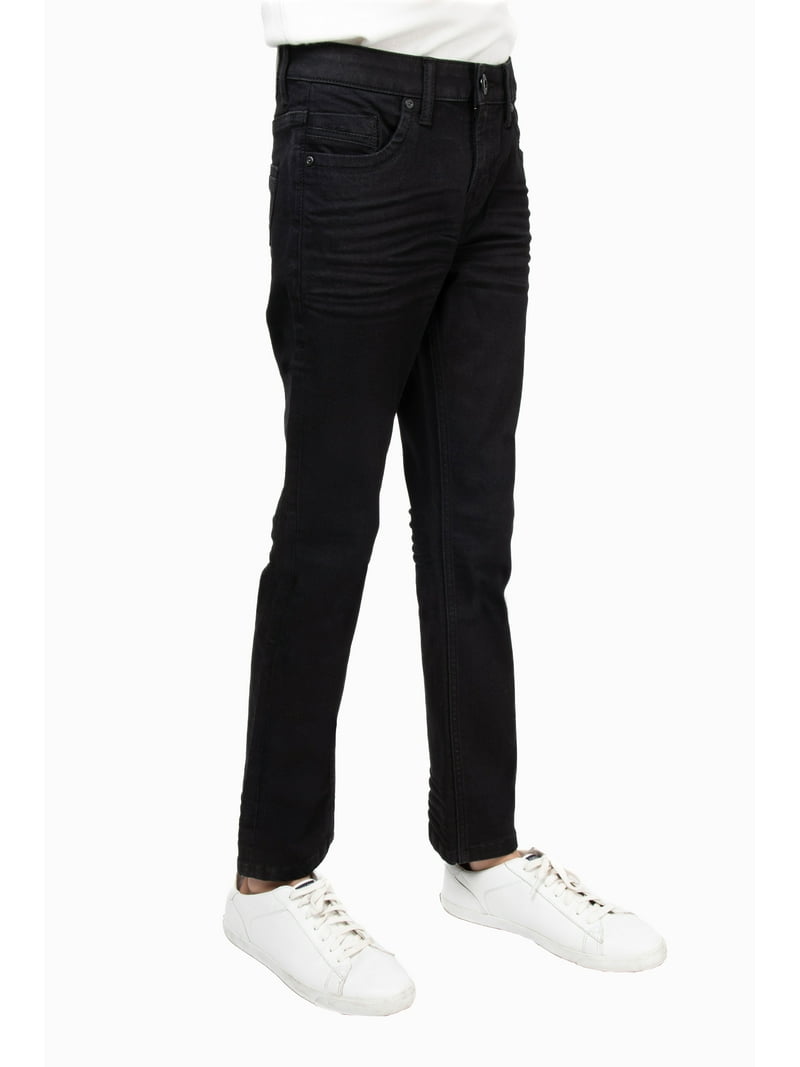 CULTURA Fit Jeans for Boys Big Boys Teens Slim Wash Denim Stretch Denim - Walmart.com