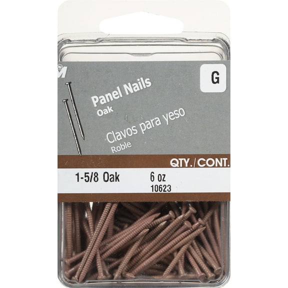 1-5/8" Oak Brown Painted Steel Panel Flat Head Nails PNLAIL-110 (180 pcs.)
