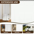 thumbnail image 6 of Dznils Boho Tassel Shower Curtain with Hooks, Farmhouse Thick Cloth Fabric Bathroom Curtain, White, 72" x 72", 6 of 11