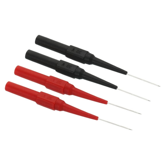 Uxcell 0.7mm Test Probes, 4Pcs Copper Multimeter Test Extention Probe Pin Tip Needle, Red Black