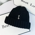 thumbnail image 2 of LinYooLi Y2k Beanie for Women Retro Crochet Hats Demon Beanies Knit Hat Grunge Emo Slouchy Warm Men Knitted Hats, 2 of 9