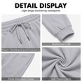 thumbnail image 6 of HKYNLAG Mens Baggy Sweatpants with Pockets Drawstring Elastic Waist Loose Soft Joggers Sweatpants for Workout Running Light Gray 3XL, 6 of 7