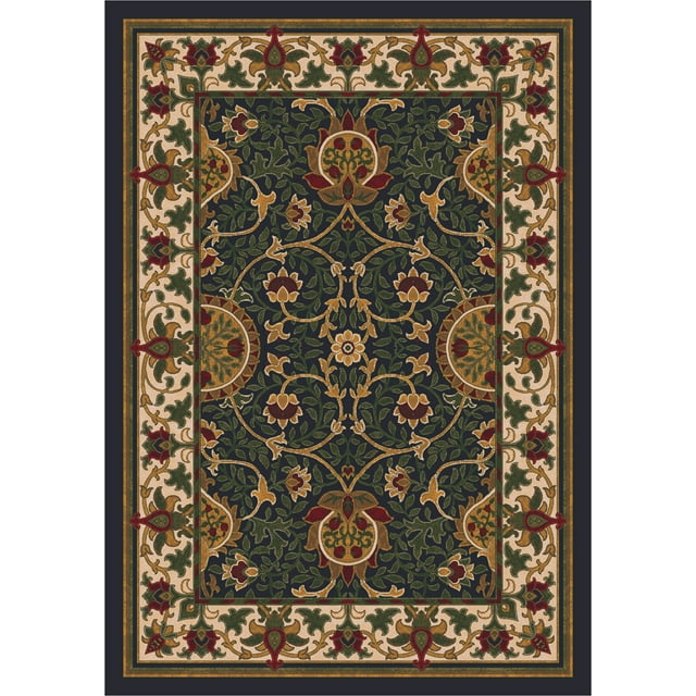 Milliken Pastiche Area Rug SUMERO EBONY Sumero Ebony Scrolls Vines 2' 1" x 7' 8" Runner