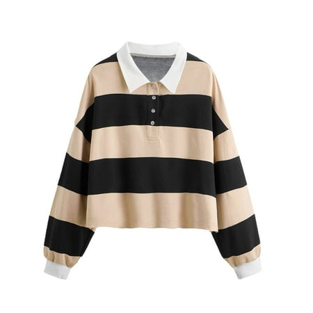 

Ziloco Fashion Woman Causal Turndown Callor Printing Blouse Long Sleeve T-Shirt Autumn Button Tops underscrub long sleeve women bustier tops for women Beige S