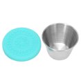 thumbnail image 5 of Contenedor De Aderezo Para Ensaladas Para Llevar, 70 Ml Salón De Belleza Taza De Aceite Esencial Condimento De Acero Inoxidable Contenedor De Aderezo Para Ensaladas Con Tapa De Silicona(azul), 5 of 5