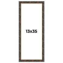 13x35 Frame Gold Real Wood Picture Frame Width 1.5 inches | Interior Frame Depth 0.5 inches |