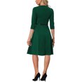 thumbnail image 3 of INSPIRE CHIC Cocktail Dresses for Women's and Evening Gowns Half Sleeves V Neck Knee Length Dress XS Green, 3 of 6