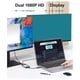thumbnail image 3 of USB 3.0 to Dual -Compatible Adapter for 2 Monitor,1080p Dual Monitor Adapter,Split Extend Splitter Extended Display, 3 of 5