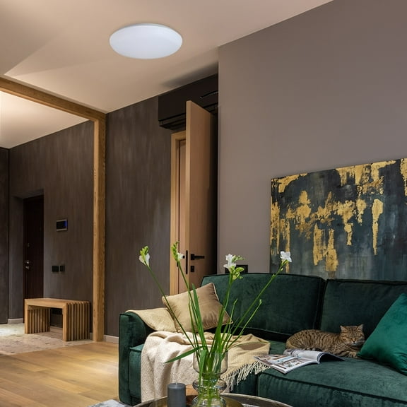 Amax Lighitng, Inc. Amax Lighting 20W LED shallow cloud fixture in White Finish Off White