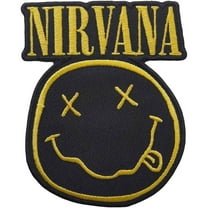 Men's Nirvana Logo & Smiley Woven Patch