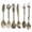 Green color, variant on Oasiva 6pcs Vintage Kitchen Utensils Zincs Alloy Coffee Spoons Antique Serving Tool Set
