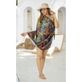 thumbnail image 3 of HAPPY BAY Women's Summer Pareos Beach Long Swim Cover ups Swimsuit Beachwear Sarong Bikinis Vacation Swimwear Wraps Coverups for Women One Size Metal, Leaves, 3 of 5