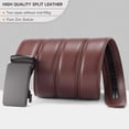 thumbnail image 4 of SENDEFN Men's Leather Belt Automatic Ratchet Buckle Slide Belt for Dress Casual Trim to Fit with Gift Box, 4 of 6